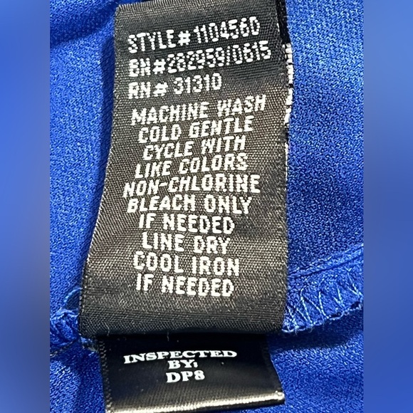 By and By cobalt blue dress, bell sleeves and crochet detailing, Size Medium - Picture 3 of 11